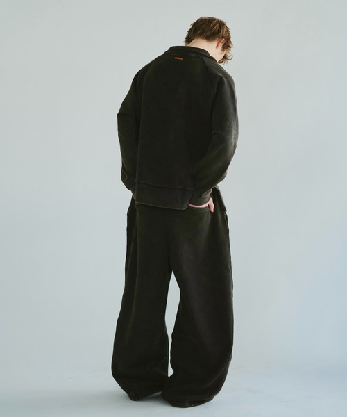 sunfade super wide baggy sweat pants / サンフェード加工