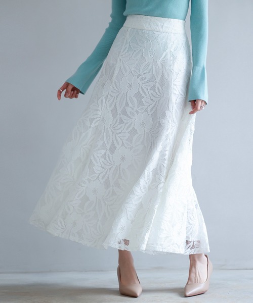 セール】ロング丈ハイウエスト総レーススカート（スカート）｜SAISON