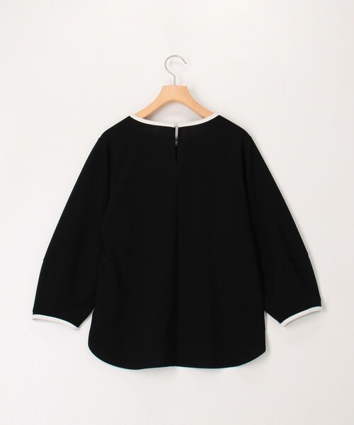 MICO COULIER（ミコクリエ）の「《オケージョン対応》カットジョーゼット配色ブラウス（シャツ/ブラウス・レディース・オフホワイト/ダークネイビー・38）」の18枚目の写真