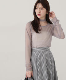 チョーカー付きシアーチュールカットソー / 1215160300