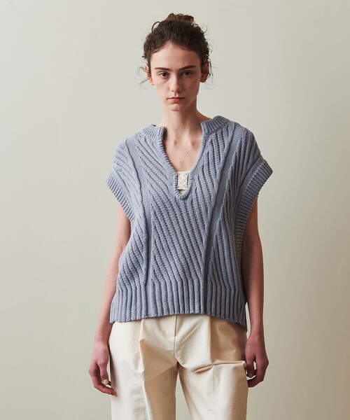 ONICA × Steven Alan＞AIRLY COTTON MIX VEST/ベスト（ベスト 