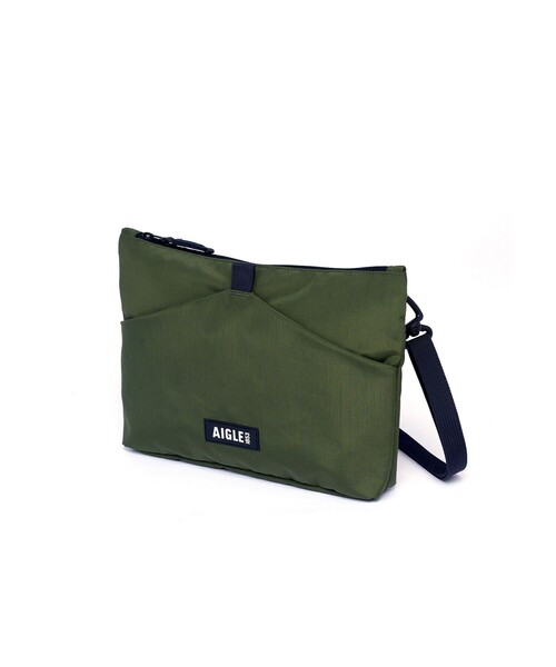 AIGLE（エーグル）の「撥水 サコッシュ ショルダーバッグ（ショルダーバッグ・レディース・ブラック/モスグリーン・FREE）」の10枚目の写真