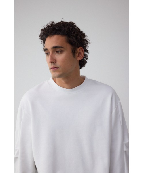 AZUL by moussy（アズールバイマウジー）の「サムホールスウェットトップス（スウェット・メンズ・ホワイト/ブラック/ライトイエロー/杢グレー・MEDIUM/LARGE）」の5枚目の写真