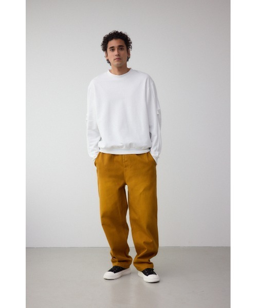 AZUL by moussy（アズールバイマウジー）の「サムホールスウェットトップス（スウェット・メンズ・ホワイト/ブラック/ライトイエロー/杢グレー・MEDIUM/LARGE）」の7枚目の写真