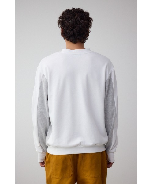 AZUL by moussy（アズールバイマウジー）の「サムホールスウェットトップス（スウェット・メンズ・ホワイト/ブラック/ライトイエロー/杢グレー・MEDIUM/LARGE）」の10枚目の写真