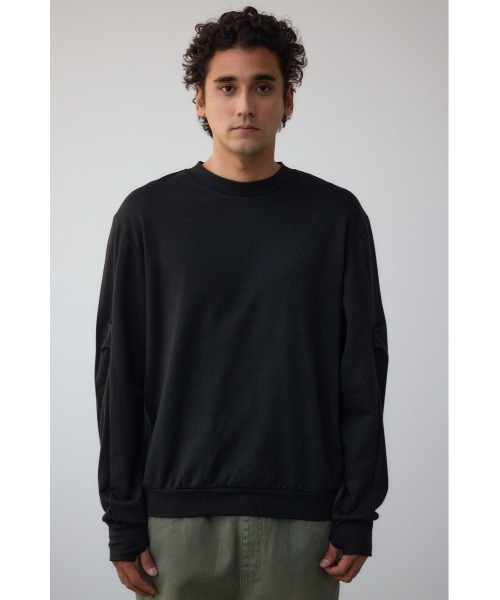 AZUL by moussy（アズールバイマウジー）の「サムホールスウェットトップス（スウェット・メンズ・ホワイト/ブラック/ライトイエロー/杢グレー・MEDIUM/LARGE）」の19枚目の写真