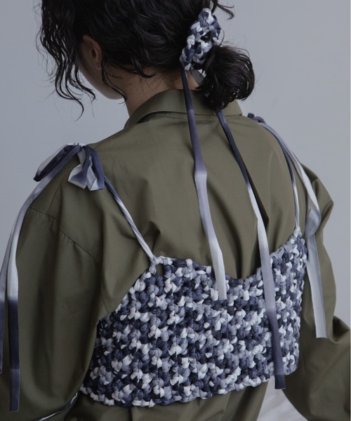 「handmade」ハンドメイドミックスカラービスチェ/シュシュ レディース handmade】ハンドメイドミックスカラービスチェ/シュシュ