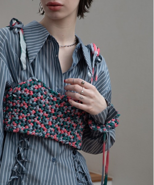 VACANCY（ヴァカンシー）の「【handmade】ハンドメイドミックスカラービスチェ/シュシュ/新色追加（その他トップス・レディース・オレンジ/ブラック/ピンク/グリーン・FREE）」の22枚目の写真