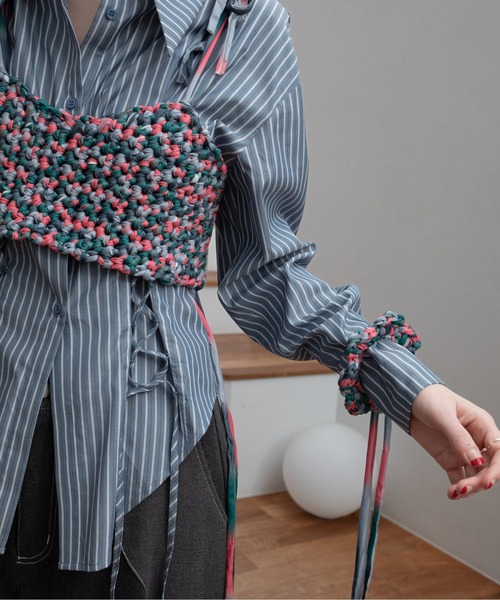 VACANCY（ヴァカンシー）の「【handmade】ハンドメイドミックスカラービスチェ/シュシュ/新色追加（その他トップス・レディース・オレンジ/ブラック/ピンク/グリーン・FREE）」の13枚目の写真