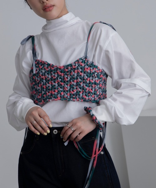 VACANCY（ヴァカンシー）の「【handmade】ハンドメイドミックスカラービスチェ/シュシュ/新色追加（その他トップス・レディース・オレンジ/ブラック/ピンク/グリーン・FREE）」の11枚目の写真