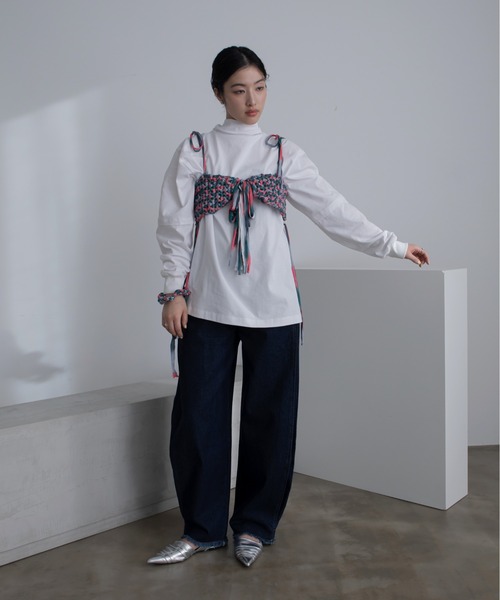 VACANCY（ヴァカンシー）の「【handmade】ハンドメイドミックスカラービスチェ/シュシュ/新色追加（その他トップス・レディース・オレンジ/ブラック/ピンク/グリーン・FREE）」の8枚目の写真