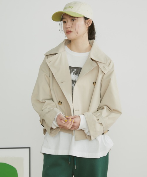 MERLOT（メルロー）の「2WAYキャンディスリーブショートトレンチコート（トレンチコート・レディース・ベージュ・FREE）」の10枚目の写真