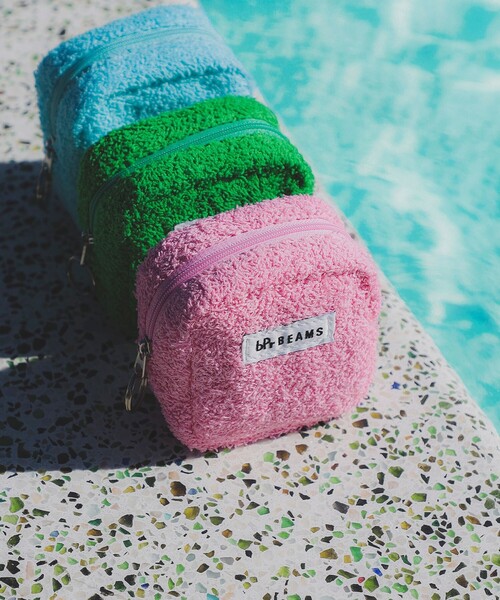 bpr BEAMS（ビーピーアール ビームス ）の「パイル ポーチ S（ポーチ・レディース・サックスブルー/ブラウン/ピンク/グリーン/ネイビー・ONE SIZE）」の5枚目の写真