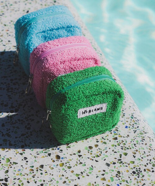 bpr BEAMS（ビーピーアール ビームス ）の「パイル ポーチ S（ポーチ・レディース・サックスブルー/ブラウン/ピンク/グリーン/ネイビー・ONE SIZE）」の3枚目の写真