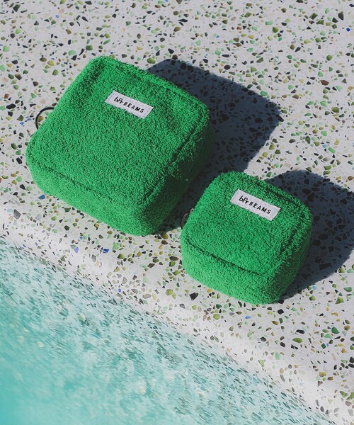 bpr BEAMS（ビーピーアール ビームス ）の「パイル ポーチ S（ポーチ・レディース・サックスブルー/ブラウン/ピンク/グリーン/ネイビー・ONE SIZE）」の8枚目の写真