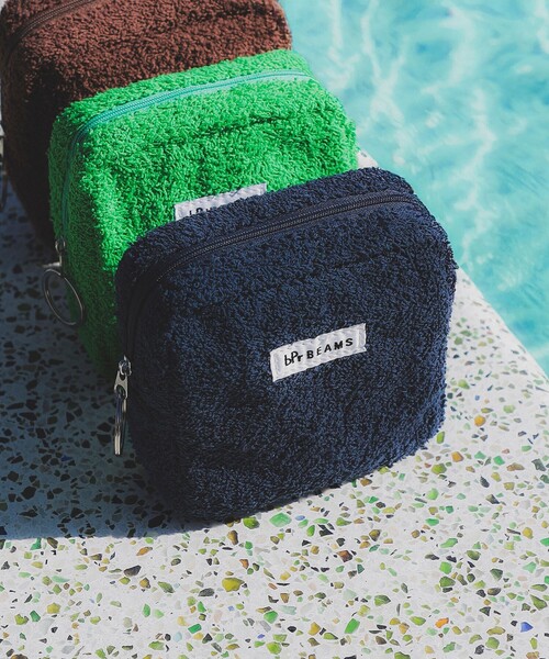 bpr BEAMS（ビーピーアール ビームス ）の「パイル ポーチ S（ポーチ・レディース・サックスブルー/ブラウン/ピンク/グリーン/ネイビー・ONE SIZE）」の10枚目の写真