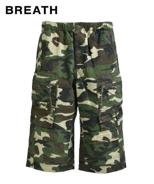 BREATH / ブレス】SUICIDE CAMO CARGO CROPPED / ウッドランドカモ [B