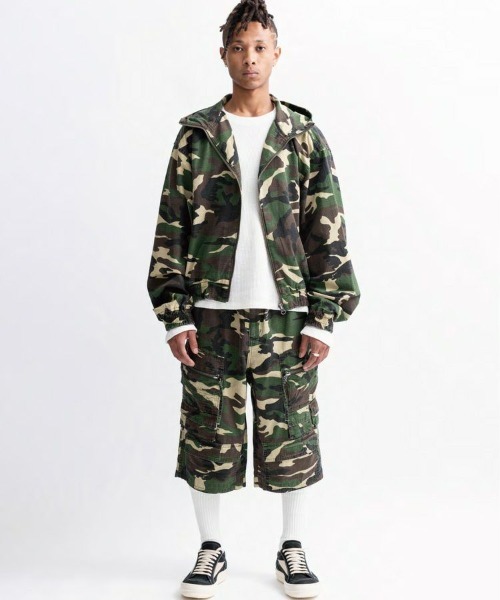BREATH(ブレス)の「【BREATH / ブレス】SUICIDE CAMO CARGO CROPPED / ウッドランドカモ [B(カーゴパンツ・メンズ・カモフラージュ・L/M)」の6枚目の写真