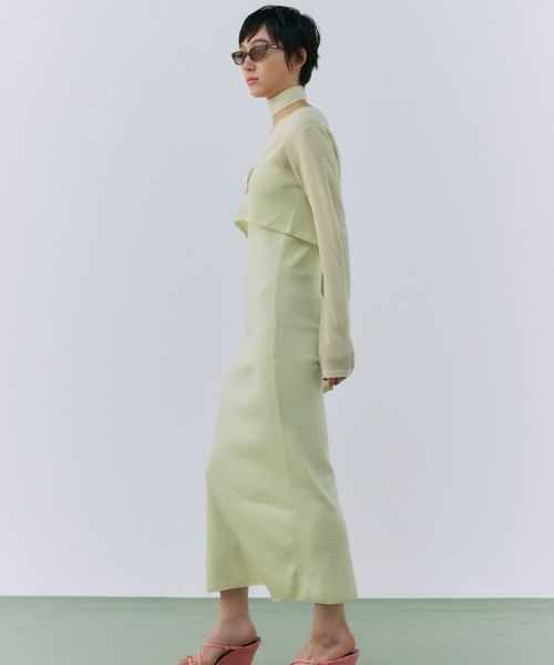 セール】OFFSHOULDER 2WAY NARROW KNITDRESS /オフショルダー