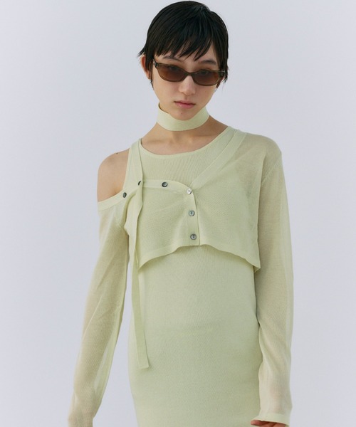セール】OFFSHOULDER 2WAY NARROW KNITDRESS /オフショルダー