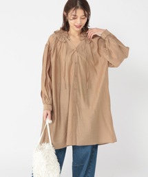 studio CLIP | フリルカラーチュニック丈ワンピース(ワンピース)