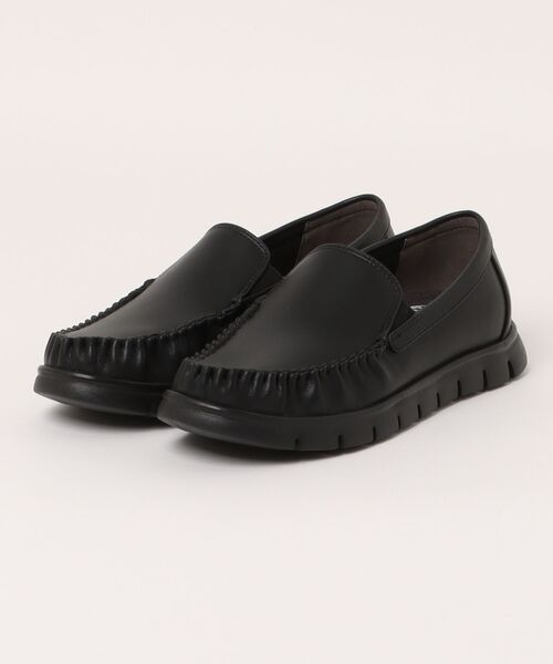 UnReef(アンリーフ)の「トラックソールモカシン(モカシン/デッキシューズ・レディース・シルバー/ブラック・23.0cm/23.5cm/24.0cm/24.5cm/22.5cm)」の2枚目の写真