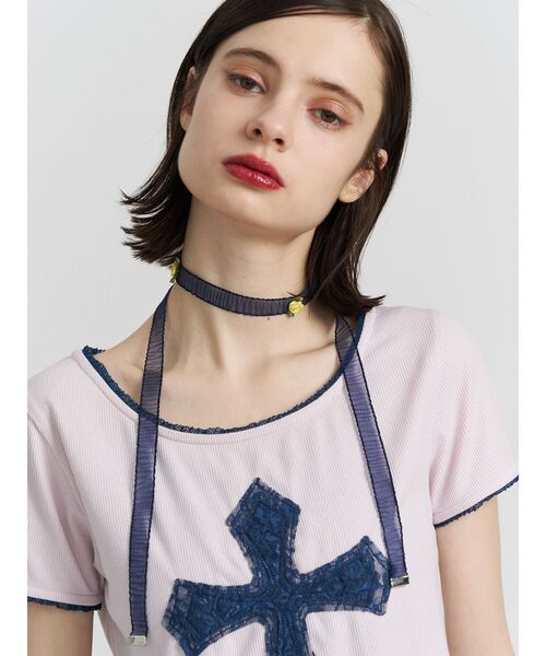 jouetie（ジュエティ）の「ローズレースリボンチョーカー（チョーカー・レディース・オフホワイト/ネイビー/ピンク・FREE）」の19枚目の写真