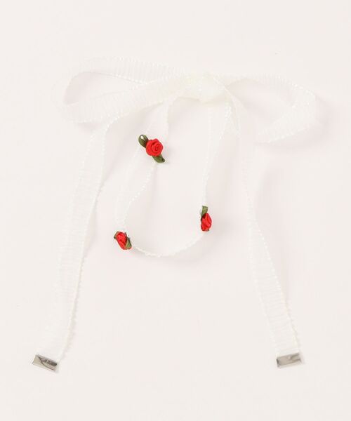 jouetie（ジュエティ）の「ローズレースリボンチョーカー（チョーカー・レディース・オフホワイト/ネイビー/ピンク・FREE）」の4枚目の写真