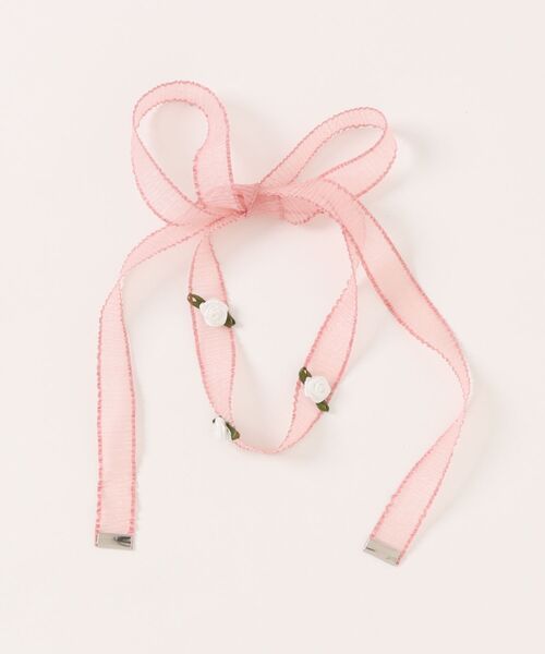 jouetie（ジュエティ）の「ローズレースリボンチョーカー（チョーカー・レディース・オフホワイト/ネイビー/ピンク・FREE）」の6枚目の写真