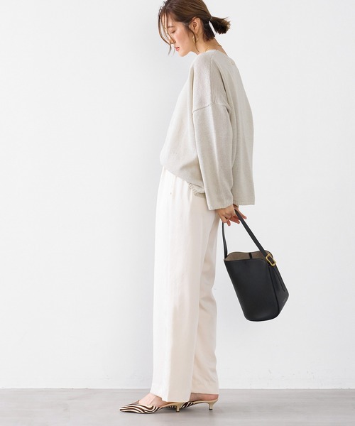 MICA&DEAL（マイカ＆ディール）の「サテンイージーパンツ〈セットアップ対応〉（その他パンツ・レディース・アイボリー/ブラック/ベージュ・FREE）」の17枚目の写真