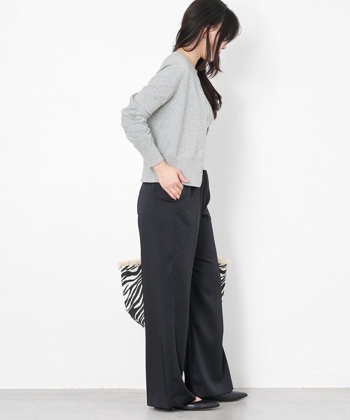 MICA&DEAL（マイカ＆ディール）の「サテンイージーパンツ〈セットアップ対応〉（その他パンツ・レディース・アイボリー/ブラック/ベージュ・FREE）」の6枚目の写真