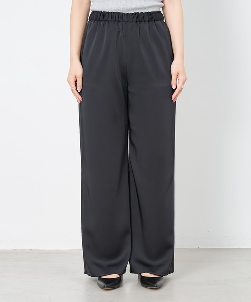 MICA&DEAL（マイカ＆ディール）の「サテンイージーパンツ〈セットアップ対応〉（その他パンツ・レディース・アイボリー/ブラック/ベージュ・FREE）」の9枚目の写真