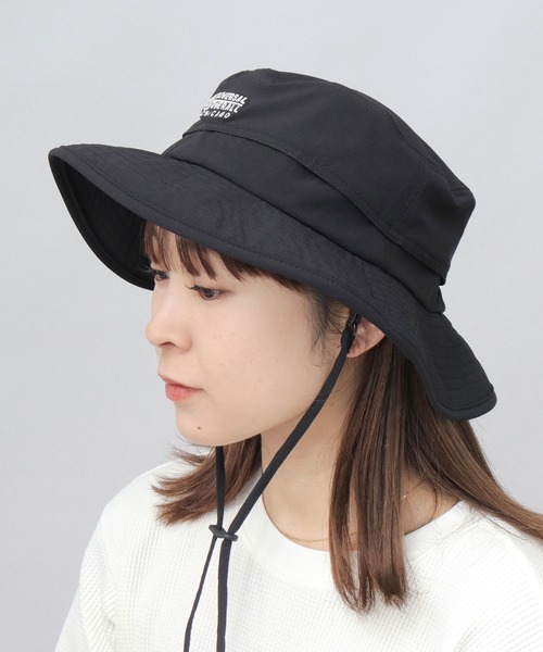 UNIVERSAL OVERALL（ユニバーサルオーバーオール）の「非フッ素撥水加工 ストレッチナイロン アドベンチャーハット（ハット・メンズ・ブラック・FREE）」の3枚目の写真