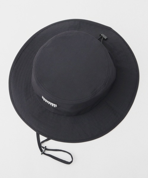UNIVERSAL OVERALL（ユニバーサルオーバーオール）の「非フッ素撥水加工 ストレッチナイロン アドベンチャーハット（ハット・メンズ・ブラック・FREE）」の7枚目の写真