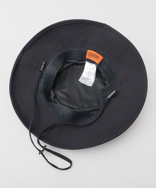 UNIVERSAL OVERALL（ユニバーサルオーバーオール）の「非フッ素撥水加工 ストレッチナイロン アドベンチャーハット（ハット・メンズ・ブラック・FREE）」の8枚目の写真