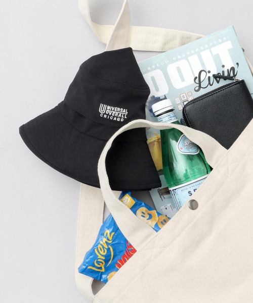 UNIVERSAL OVERALL（ユニバーサルオーバーオール）の「非フッ素撥水加工 ストレッチナイロン アドベンチャーハット（ハット・メンズ・ブラック・FREE）」の11枚目の写真