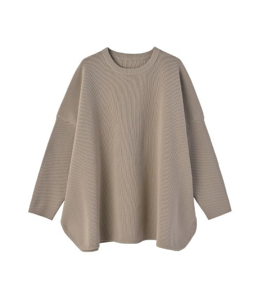 STYLE DELI(スタイルデリ)の「【BLK001】サイドスリットオーバーサイズニット(ニット/セーター・レディース・ベージュ/ブラック/グレー・FREE)」の6枚目の写真