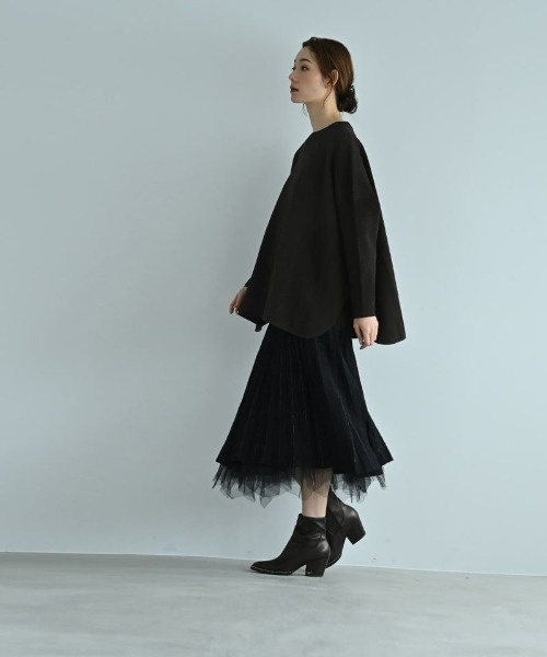STYLE DELI(スタイルデリ)の「【BLK001】サイドスリットオーバーサイズニット(ニット/セーター・レディース・ベージュ/ブラック/グレー・FREE)」の19枚目の写真