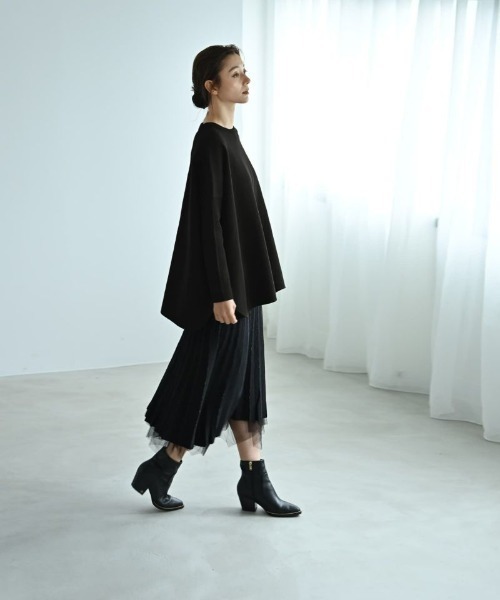 STYLE DELI(スタイルデリ)の「【BLK001】サイドスリットオーバーサイズニット(ニット/セーター・レディース・ベージュ/ブラック/グレー・FREE)」の20枚目の写真