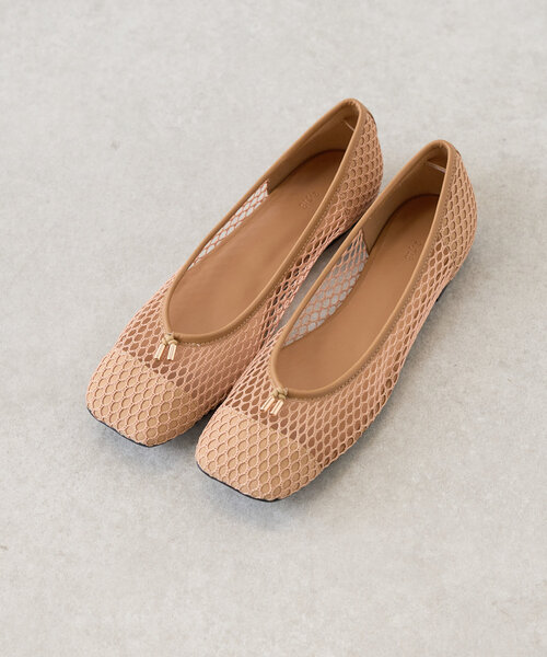 LIVETART（リヴェタート）の「《2.718》メッシュフラットシューズ（ブーツ・レディース・ブラック/キャメル・36/38/37）」の2枚目の写真