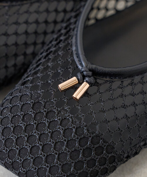 LIVETART（リヴェタート）の「《2.718》メッシュフラットシューズ（ブーツ・レディース・ブラック/キャメル・36/38/37）」の10枚目の写真