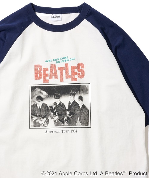 TETE HOMME（テットオム）の「【THE BEATLES/ザ ビートルズ】ツアーフォトプリントラグランスリーブTシャツ/バックプリント（Tシャツ/カットソー・レディース・ダークグレー/オフホワイト/ホワイト/ホワイト系1・MEDIUM/LARGE/X-LARGE）」の9枚目の写真