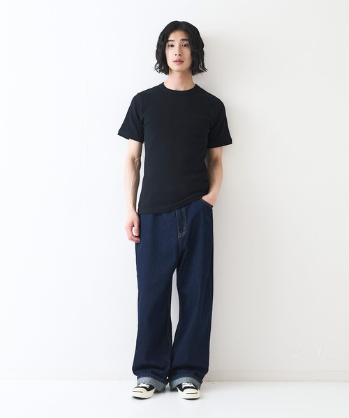 HANES(ヘインズ)の「【HANES/ヘインズ】BEEFY リブクルーネックTシャツ(Tシャツ/カットソー・メンズ・ホワイト/ブラック・X-LARGE/LARGE/MEDIUM/SMALL)」の16枚目の写真