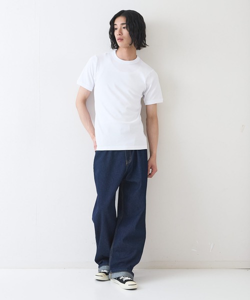 HANES(ヘインズ)の「【HANES/ヘインズ】BEEFY リブクルーネックTシャツ(Tシャツ/カットソー・メンズ・ホワイト/ブラック・X-LARGE/LARGE/MEDIUM/SMALL)」の8枚目の写真