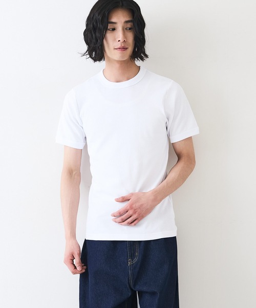 HANES(ヘインズ)の「【HANES/ヘインズ】BEEFY リブクルーネックTシャツ(Tシャツ/カットソー・メンズ・ホワイト/ブラック・X-LARGE/LARGE/MEDIUM/SMALL)」の9枚目の写真