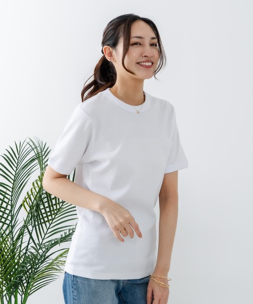 HANES(ヘインズ)の「【HANES/ヘインズ】BEEFY リブクルーネックTシャツ(Tシャツ/カットソー・メンズ・ホワイト/ブラック・X-LARGE/LARGE/MEDIUM/SMALL)」の4枚目の写真