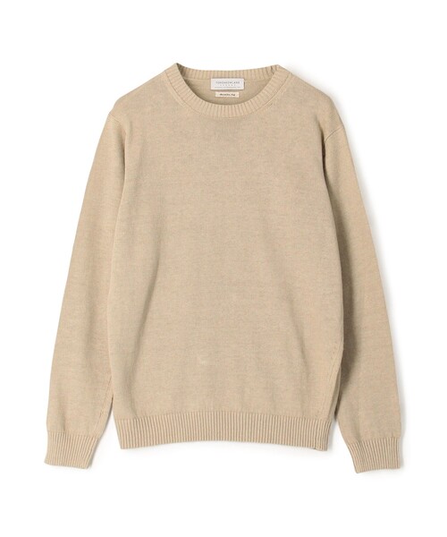 TOMORROWLAND (トゥモローランド)の「TOMORROWLAND Tricot リネンクルーネック プルオーバーニット(ニット/セーター・メンズ・ブルー/ダークグリーン/グリーン/ベージュ・L/M/S)」の1枚目の写真