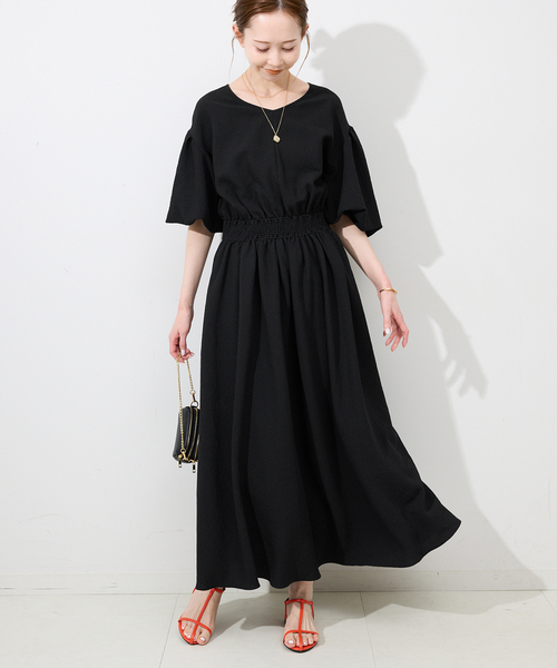 試着のみ　スローブイエナ　POCOPOCOフレアワンピース　黒 試着のみ スローブイエナ POCOPOCOフレアワンピース 黒 SLOBE