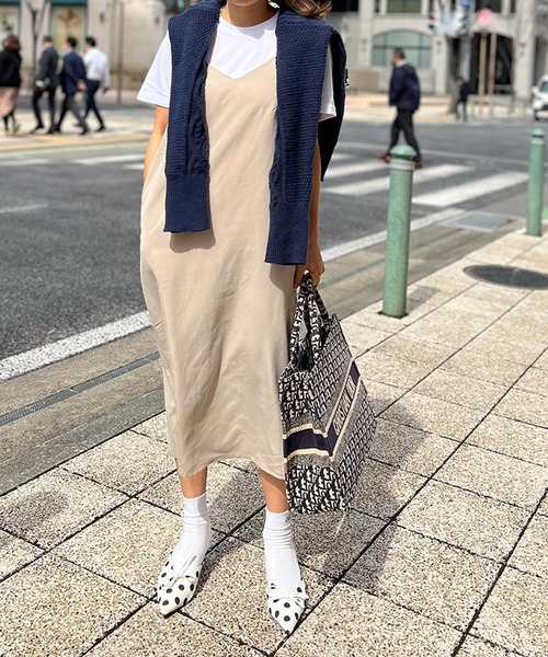 セール】スリットキャミワンピース【低身長・小柄女性向け