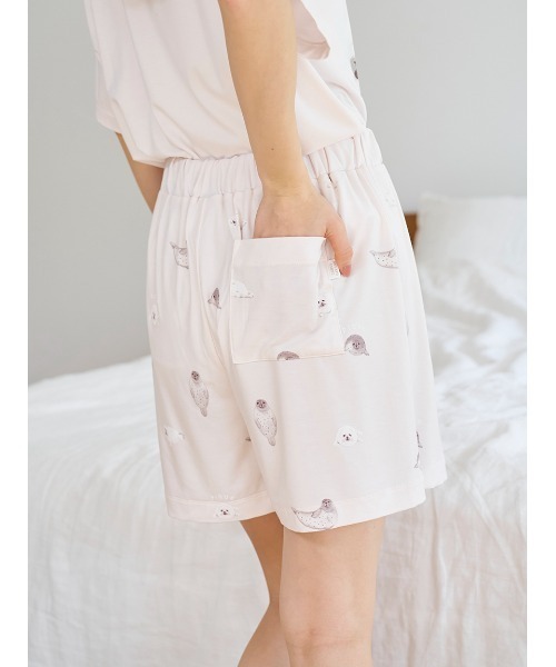 セール】【接触冷感】あざらし柄ショートパンツ（ルームウェア